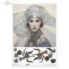 kobiety, złoto, dekoracyjne wzory, kamienie szlachetne, mozaiki, motywy secesyjne*women, gold, decorative patterns, dragonflies, butterflies, precious stones, mosaics, Art Nouveau motifs